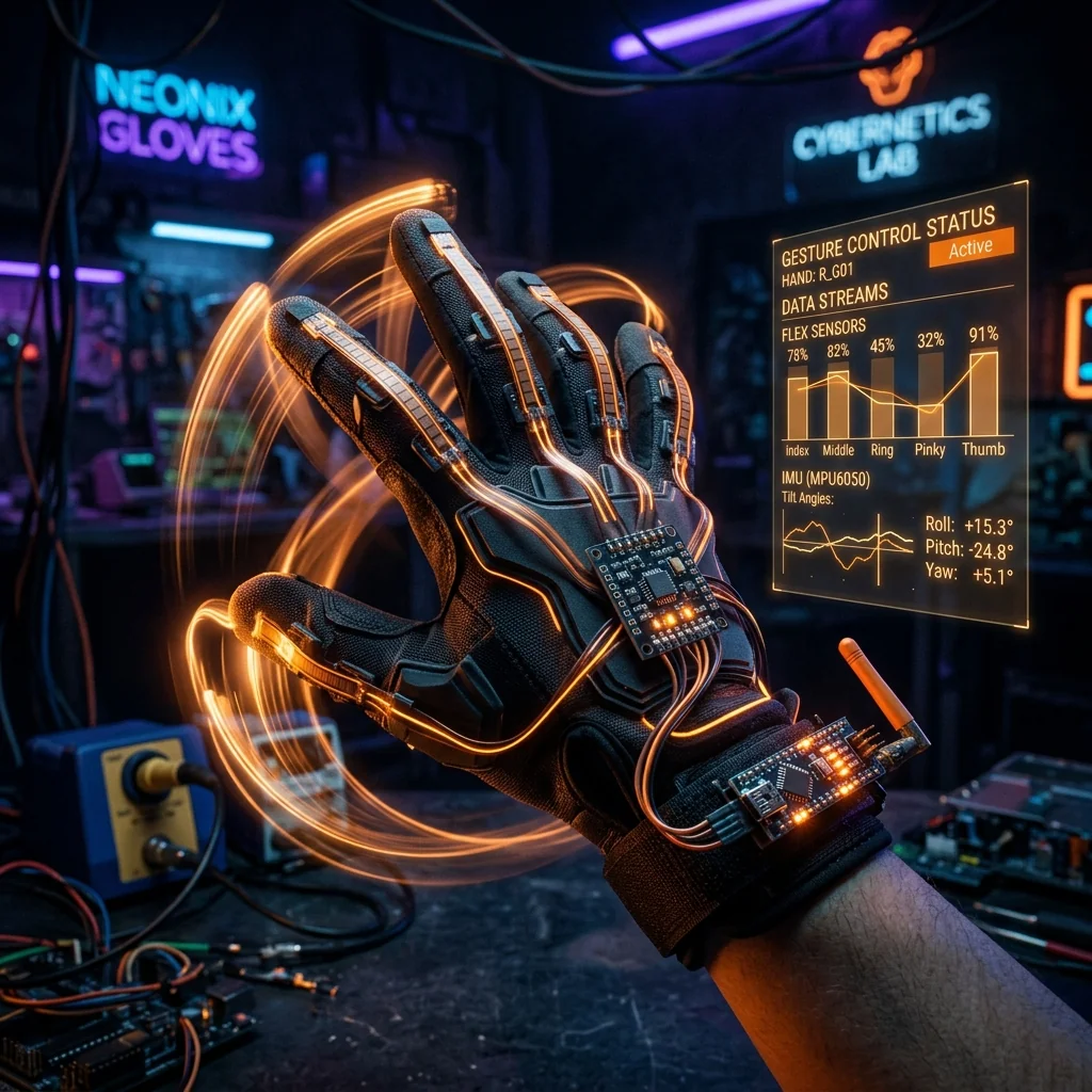 Gesture Control Glove visual showcase