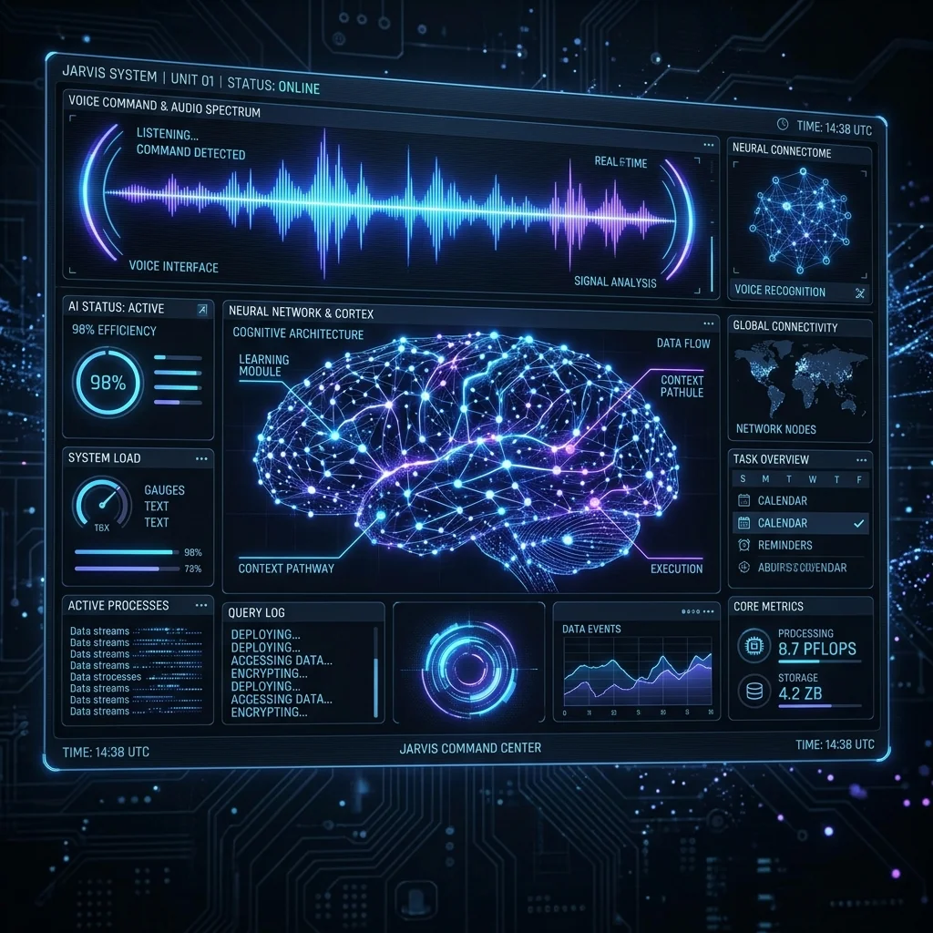 Jarvis AI Assistant visual showcase