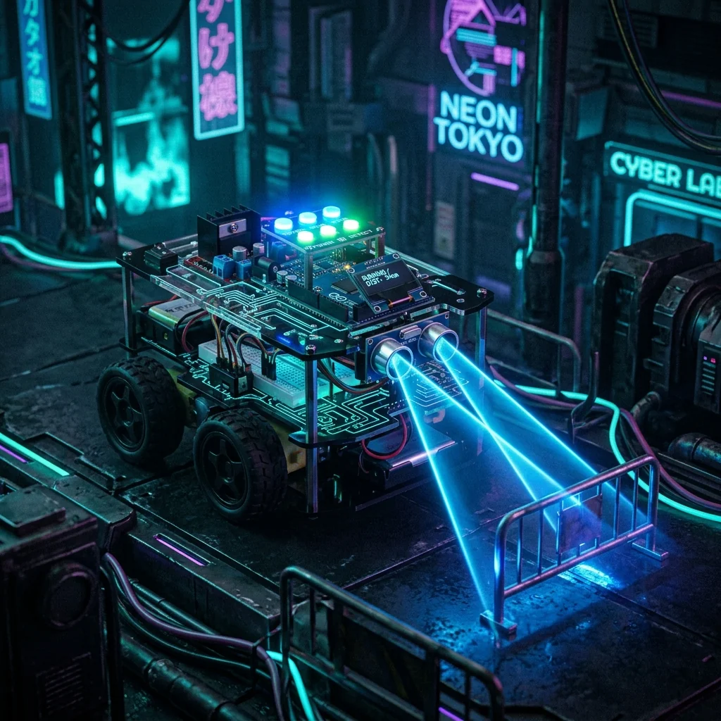 Obstacle Avoiding Robot visual showcase