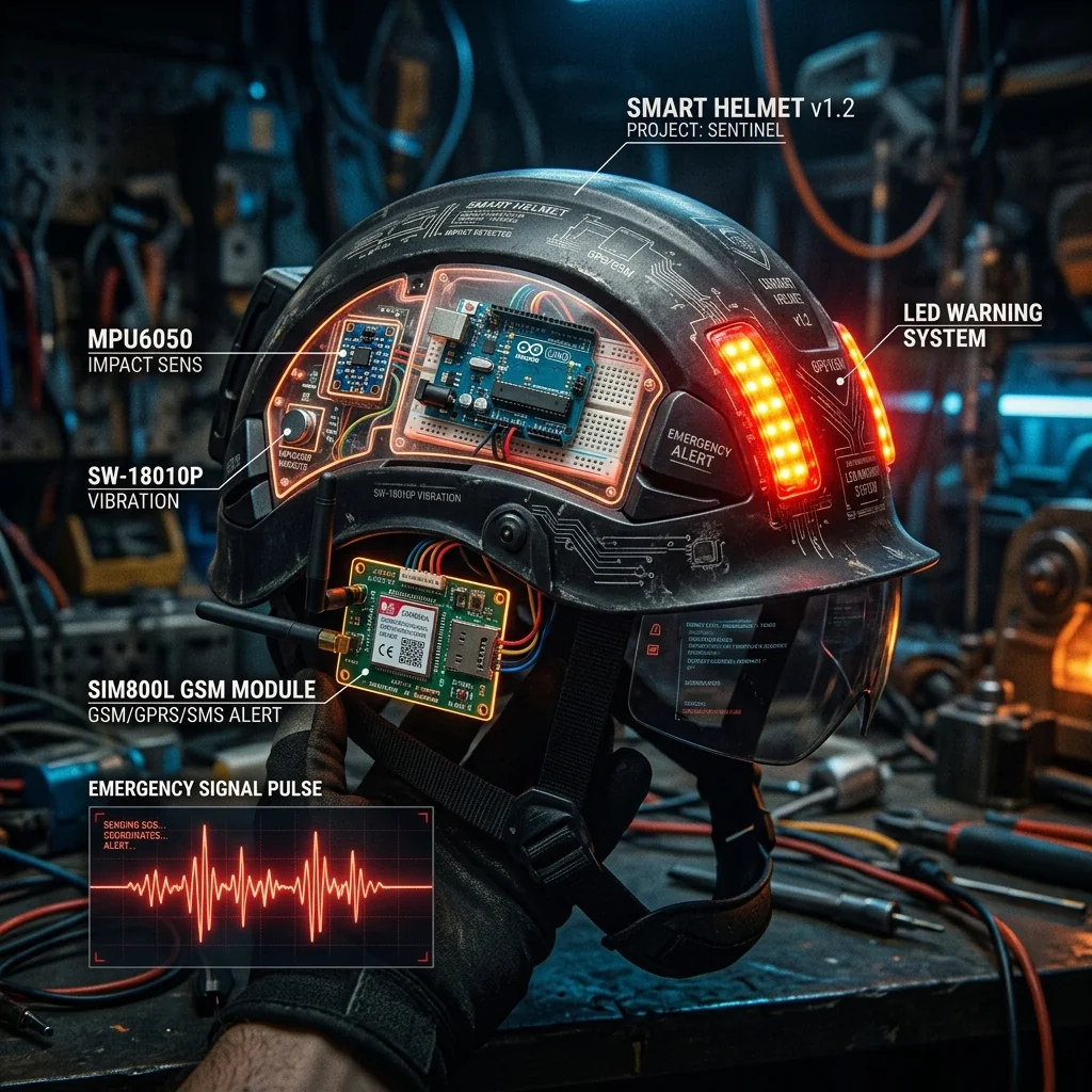 Smart Safety Helmet visual showcase